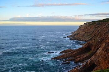 Craggy coastline near the Cape St Blaize Lighthouse Complex, Mossel Bay, Garden Route, Western Cape